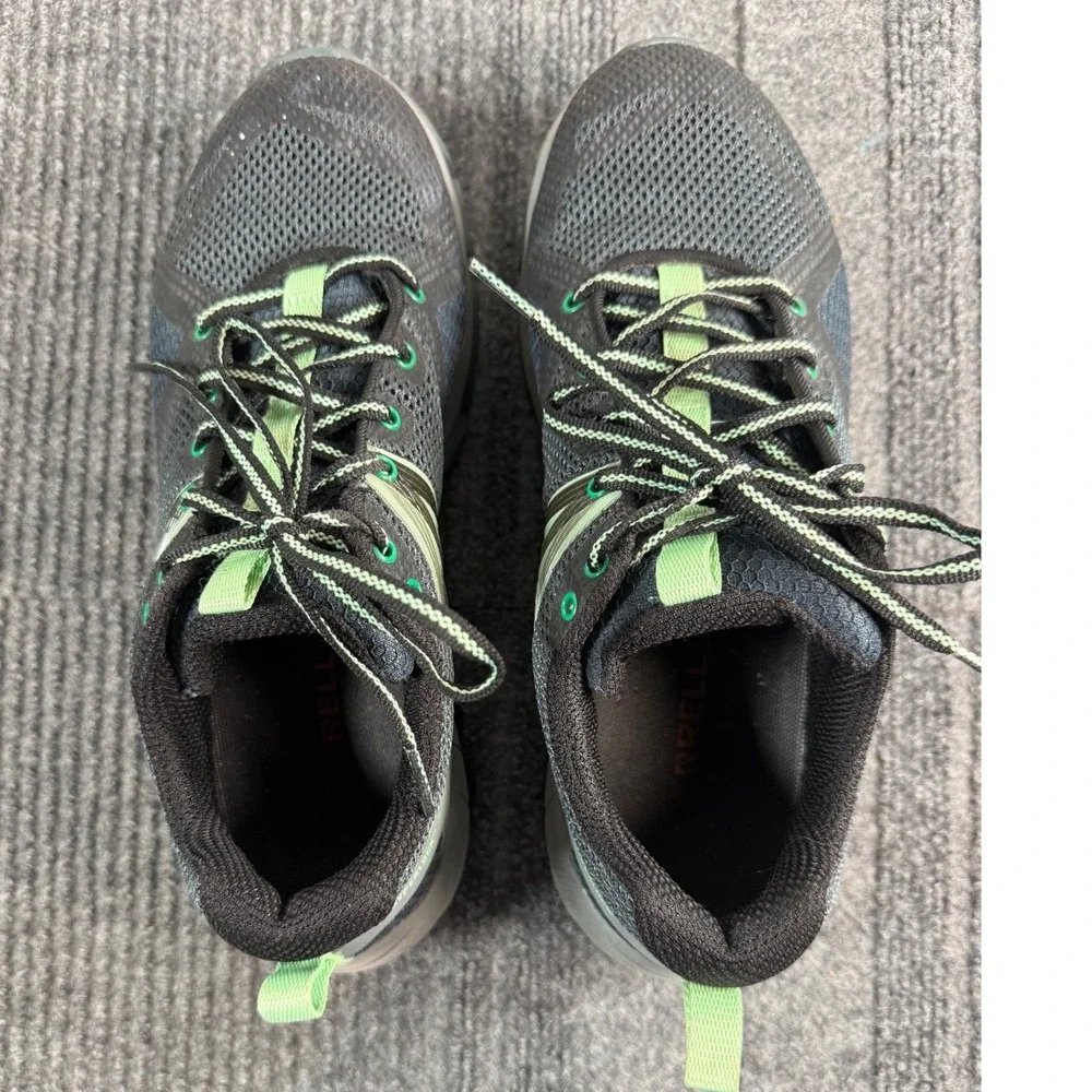 Merrell Antora Womens 8.5 Trail Running Shoes Black Mint Green J12338 Hiking